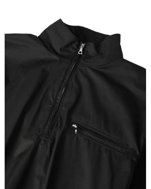 Rier Black Half-Zip Hooded Jacket for men