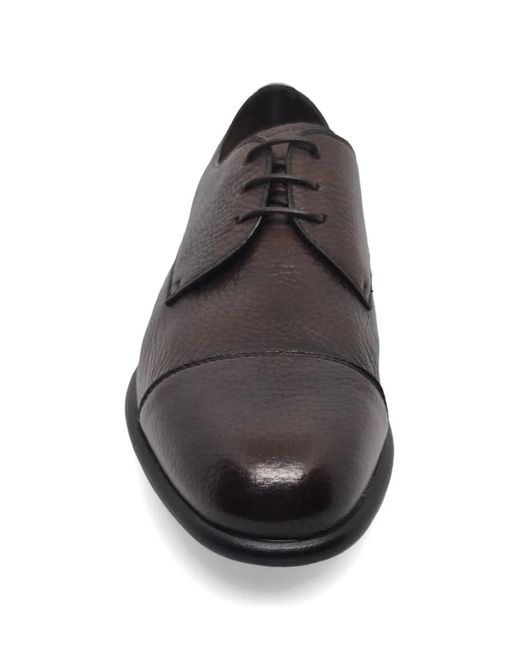 Neil Barrett Brown Textured Cap-Toe Derby Shoes for men