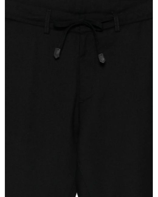 Canali Black Drawstring Trousers for men