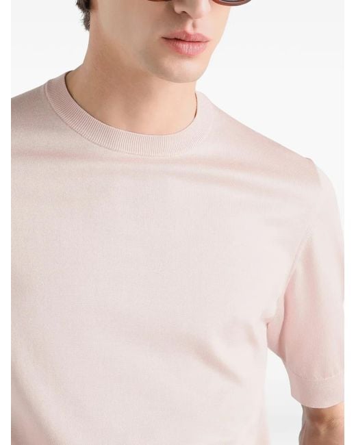 Dolce & Gabbana Pink Silk Pullover for men