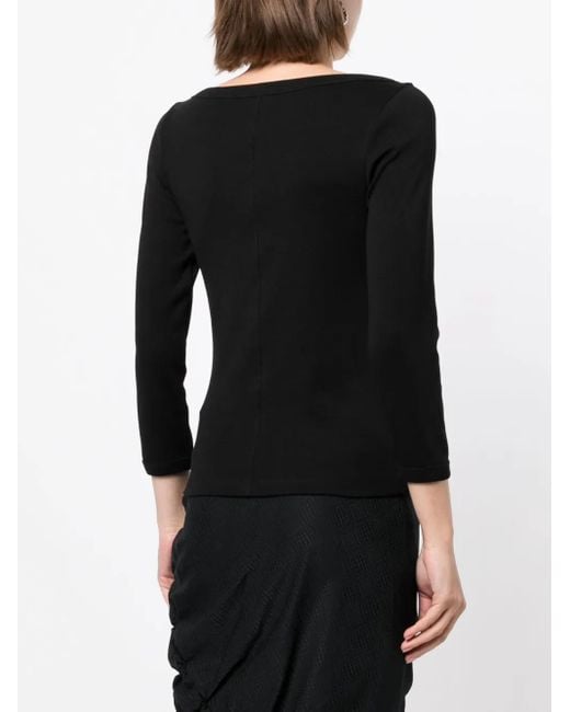 Flore Flore ロングtシャツ Black