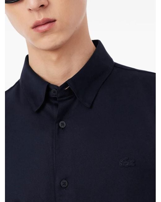 Lacoste Blue Long-Sleeve Button Shirt for men