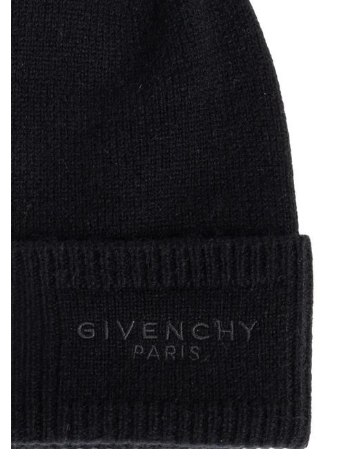 Givenchy Black Logo Beanie for men