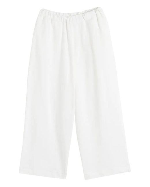 Chinti & Parker White X Peanuts Printed Wide-Leg Track Pants