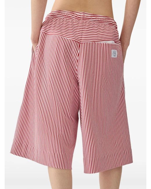 Jacquemus Pink Striped Drawstring Shorts