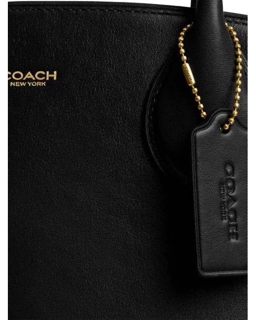 COACH Black Empire Carryall Leather Tote Bag