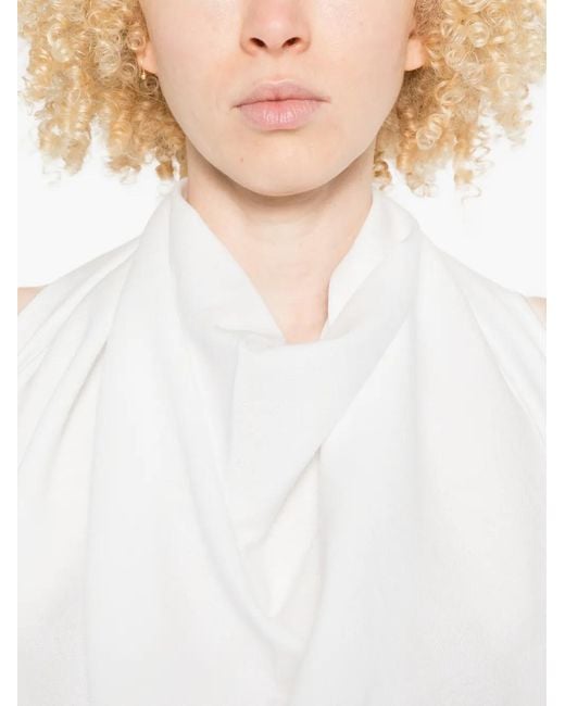 Marrakshi Life White Draped Halterneck Top