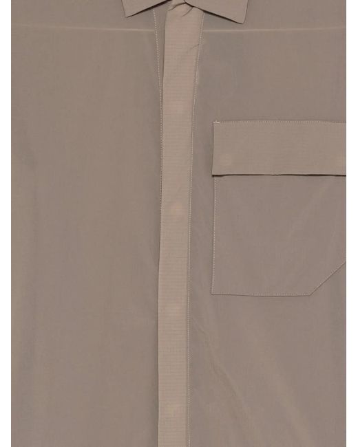 Herno Gray Ripstop-Pattern Shirt for men