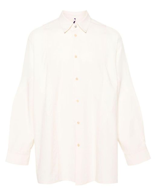 OAMC White Arrow Panelled Shirt for men