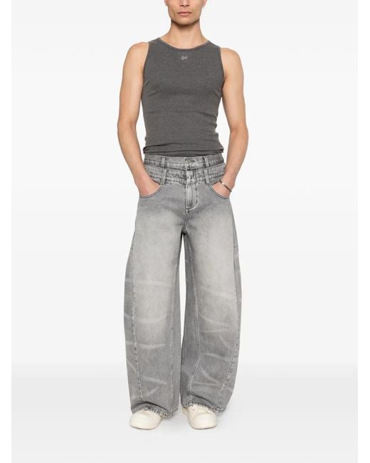 ERL Gray Ribbed Top
