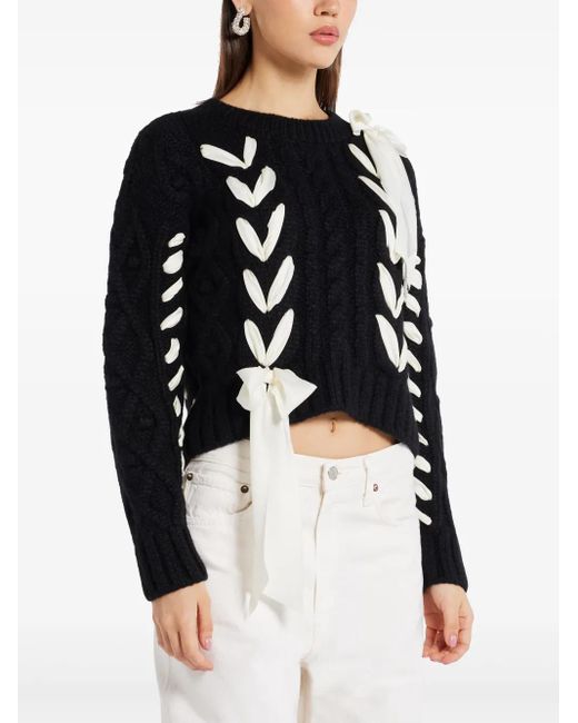 LoveShackFancy Black Parson Jumper