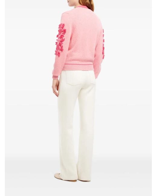 Barrie Pink Logo-Embellished Cardigan