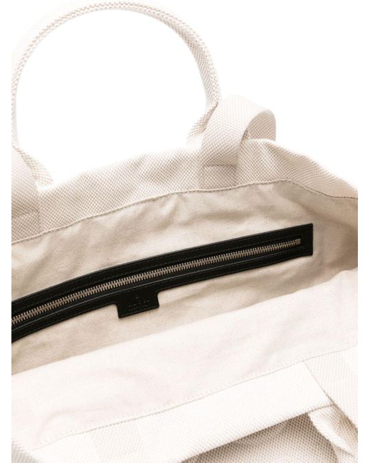 Bolso shopper con logo en relieve Gucci de hombre de color White