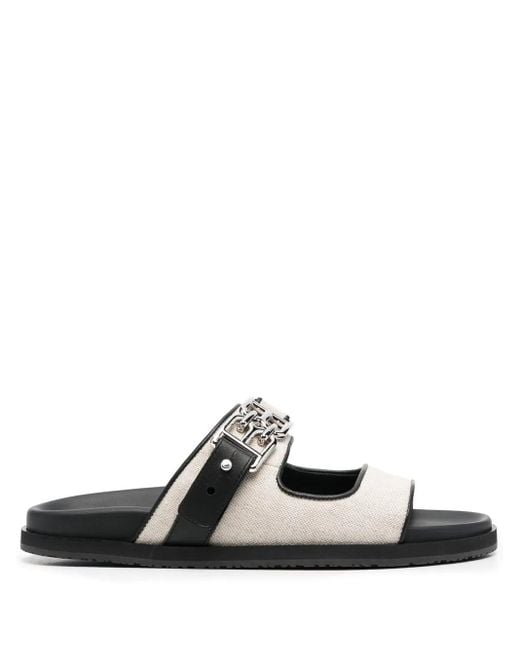 Bally Black Logo-Plaque Open-Toe Sandals