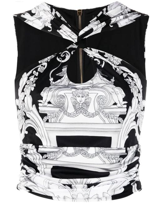 Versace Cropped Top in het Black