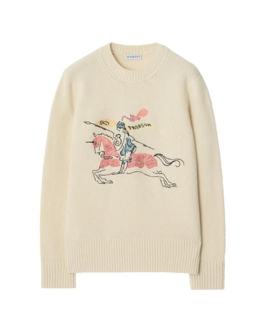 Burberry White Pull Cross-Stitch Ekd