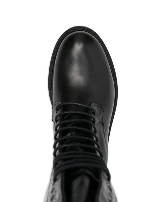 METISSE Black 40Mm Lace-Up Leather Combat Boots