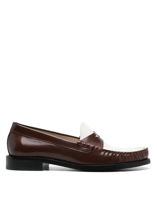 Stuart Weitzman Brown Elegant Leather Loafers For