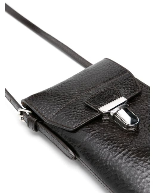 Lemaire Black Gear Leather Shoulder Bag