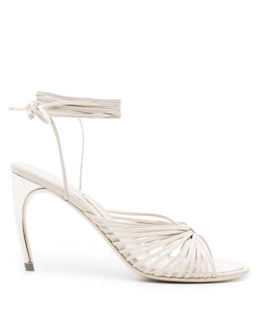 Sandalias con diseño enrejado Ferragamo de color White