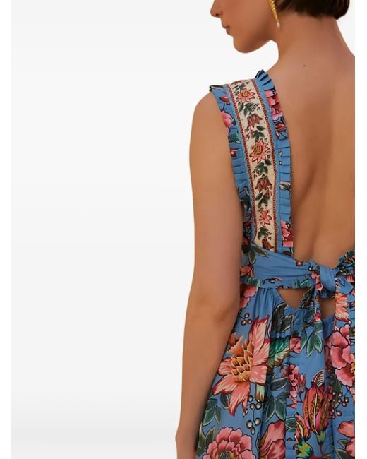 blue farm rio maxi dress Farm Rio Blue Pineapple Ikat Lenzing Ecovero Viscose Maxi Dress – Narcissus  Gainesville main image 1