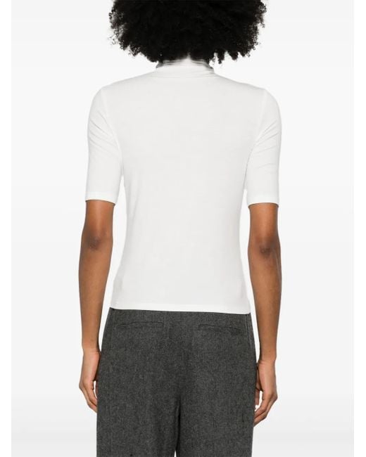 Vince White High-Neck Top