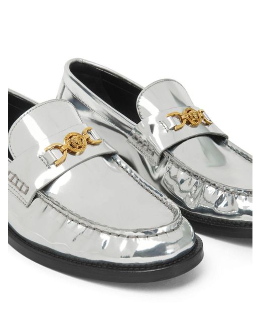 Versace White Flat Shoes