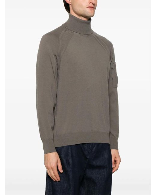 C P Company Gray Turtleneck Sweater for men