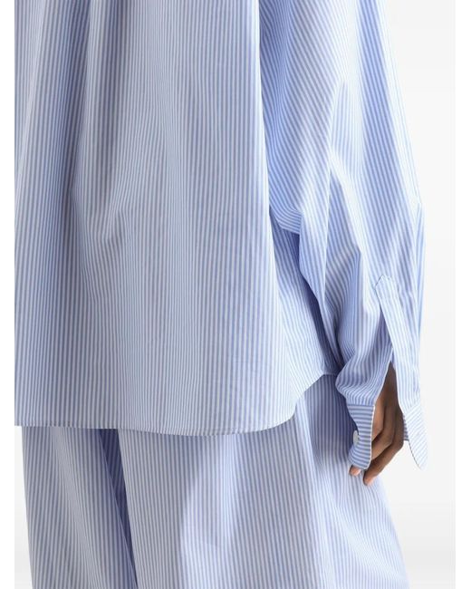 Dolce & Gabbana Blue Striped Poplin Shirt