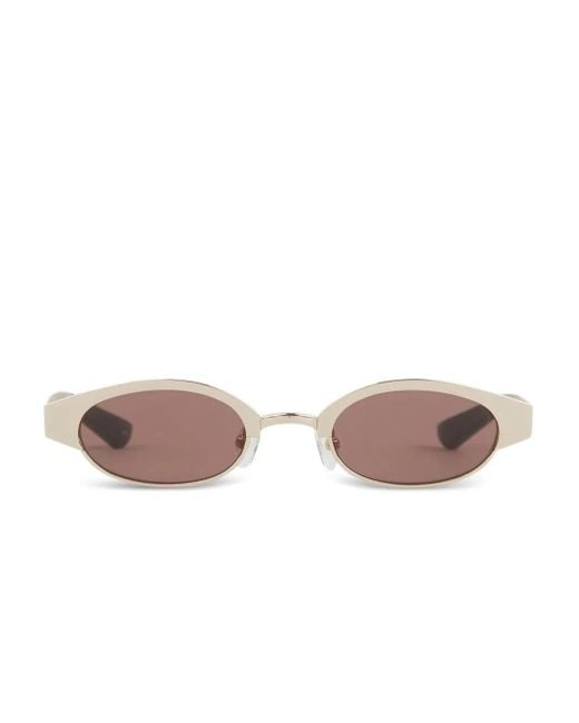 Alexander McQueen Pink Ellipse Oval-Frame Sunglasses