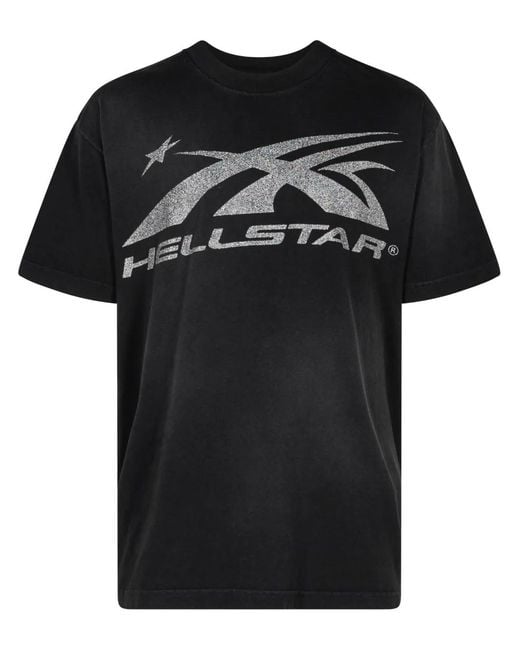 HELLSTAR Black Sports Gel Logo T-Shirt for men