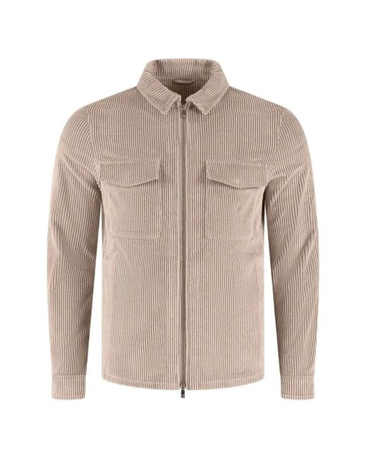 Marco Pescarolo Natural Corduroy Zip-Up Jacket for men