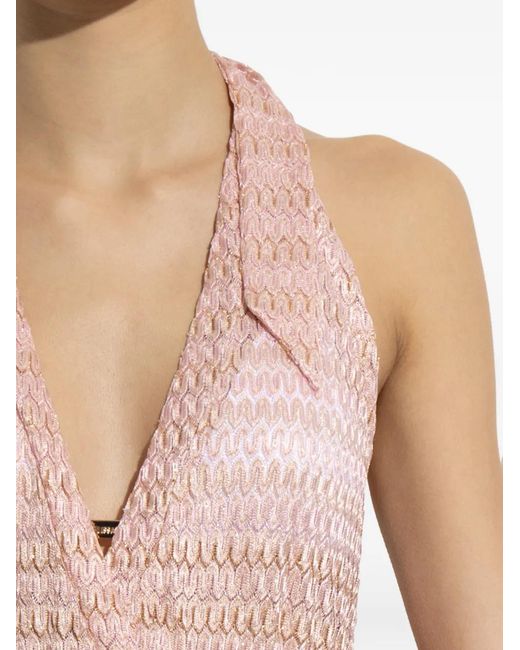 Melissa Odabash Pink Mariah Halterneck Beach Dress