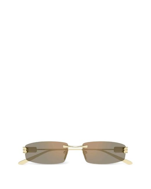 Balenciaga Metallic Rectangle-Frame Sunglasses for men