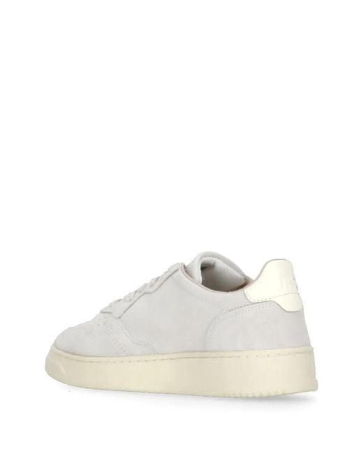 Autry White Light Sneakers With Tonal Stitching