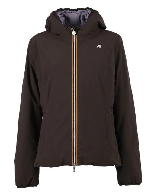 K-Way Black Hooded Double-Layer Jacket