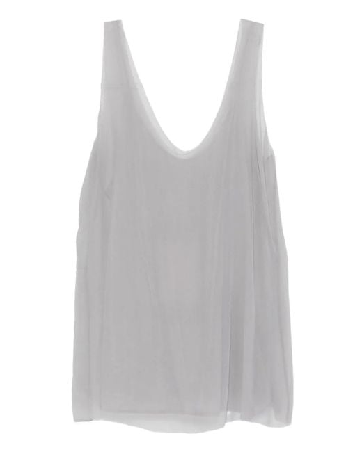 Totême Gray V-Neck Slip Top