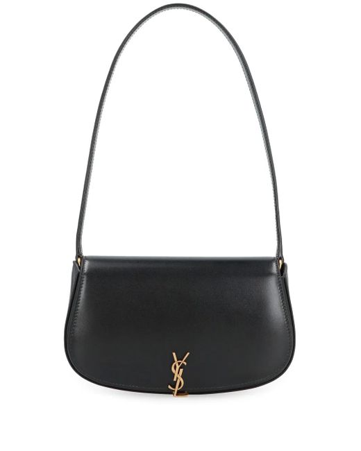 Saint Laurent Voltaire Leren Schoudertas in het Black