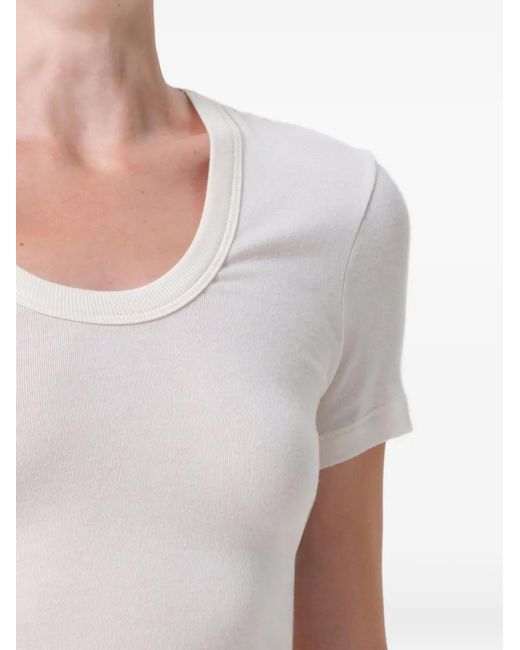 Citizens of Humanity White Ribbed T-Shirt