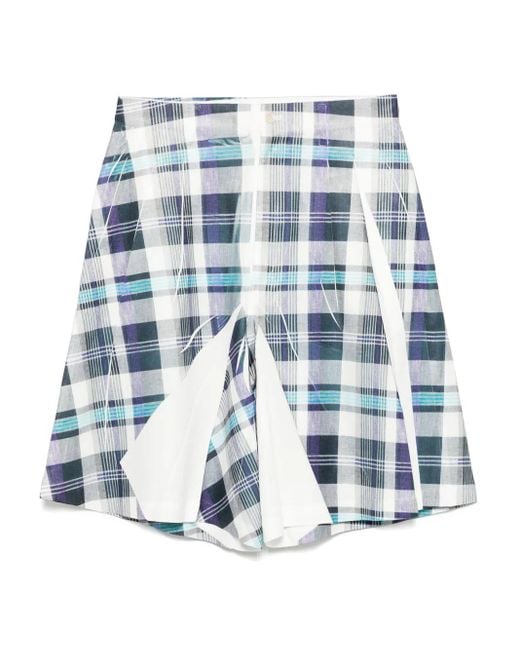 Comme des Garçons メンズ ブルー チェック ショートパンツ