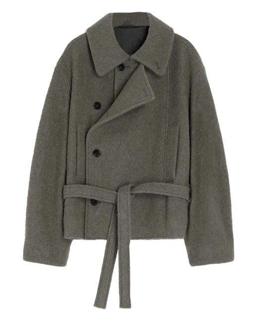 Lemaire ベルテッド ダブルコート Green