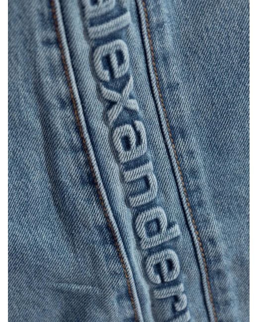 Alexander Wang Boyfriend Jeans Met Logo-Reliëf in het Blue