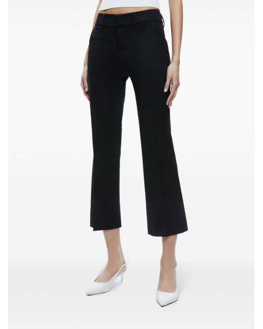 Alice + Olivia Black Janis Cropped Trousers