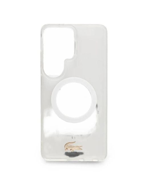 Lacoste White Coque De Samsung Galaxy S26 Ultra À Plaque Logo