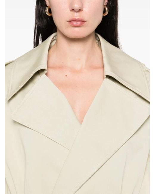 Frankie Shop Natural Zurich Short Trench Coat