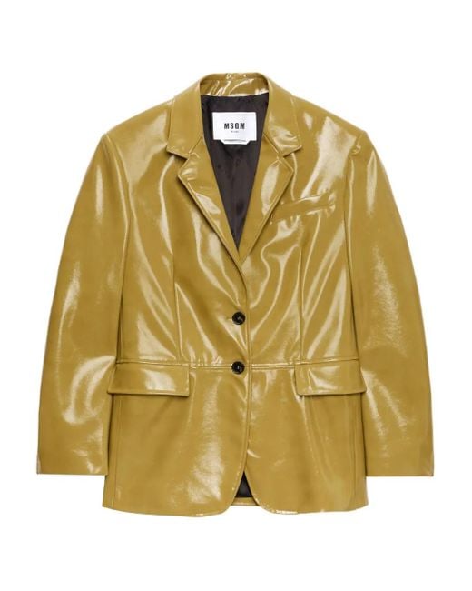 Single-breasted jacket MSGM de color Yellow
