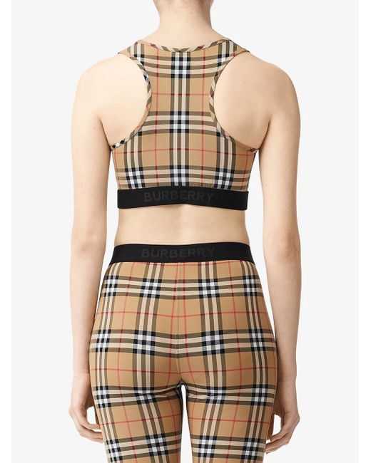 Burberry Multicolor Vintage Check Sports Bra