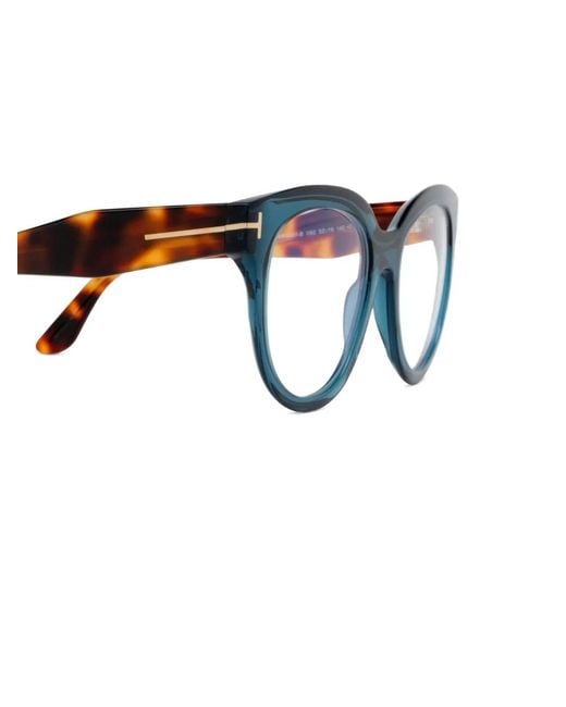 Tom Ford Blue Round-Frame Glasses