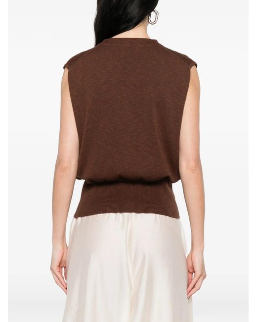 Cordera Brown Button Down Vest