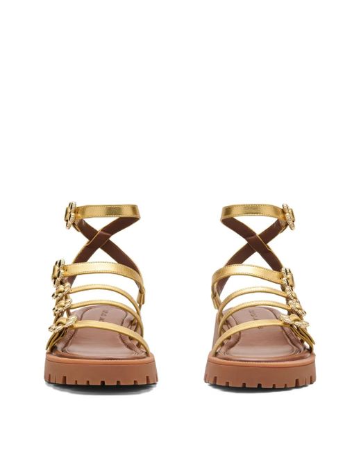 Marc Jacobs ザ デイジー メタリック サンダル Brown